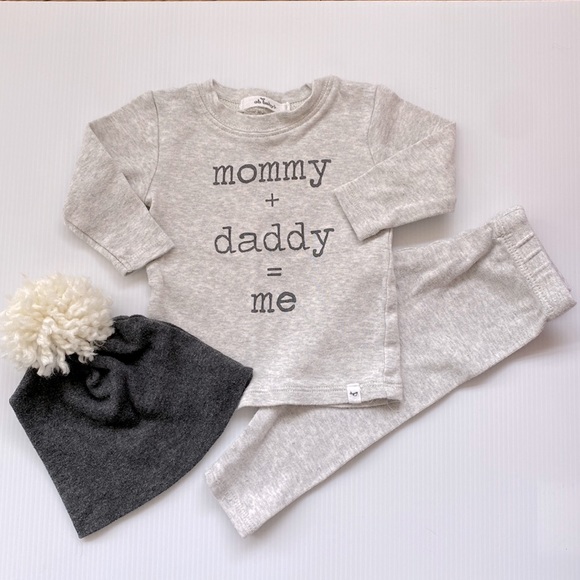 3-6m OH BABY! Set with Infant Yarn Pom Pom Beanie Hat - Picture 1 of 8